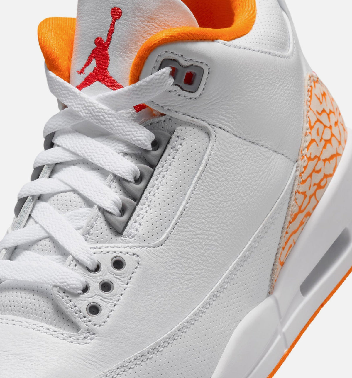 Air Jordan 3 Retro Orange Citrus Women's Sneakers - White / Multicolor