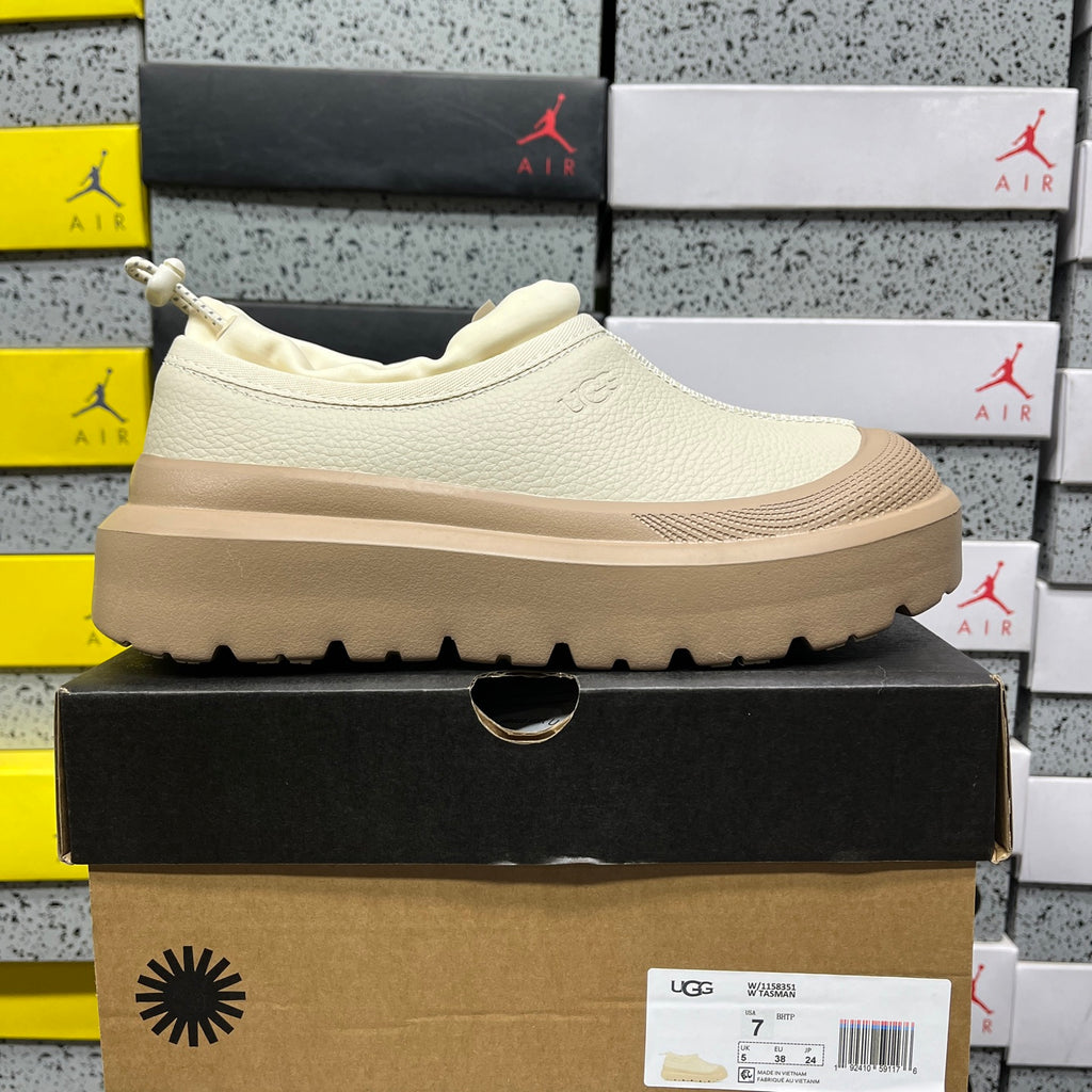 UGG Tasman Platform Mule – Cream Leather