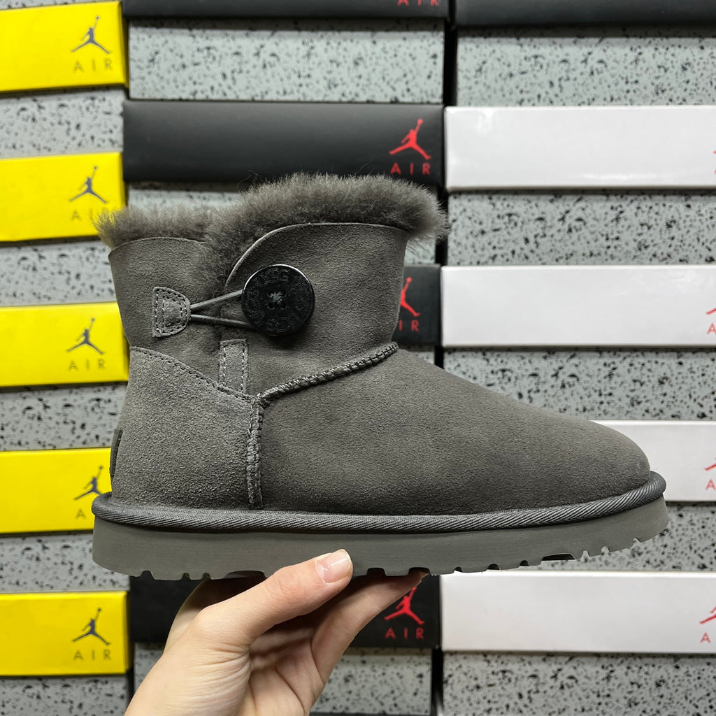UGG Mini Bailey Button II Boot – Charcoal Grey
