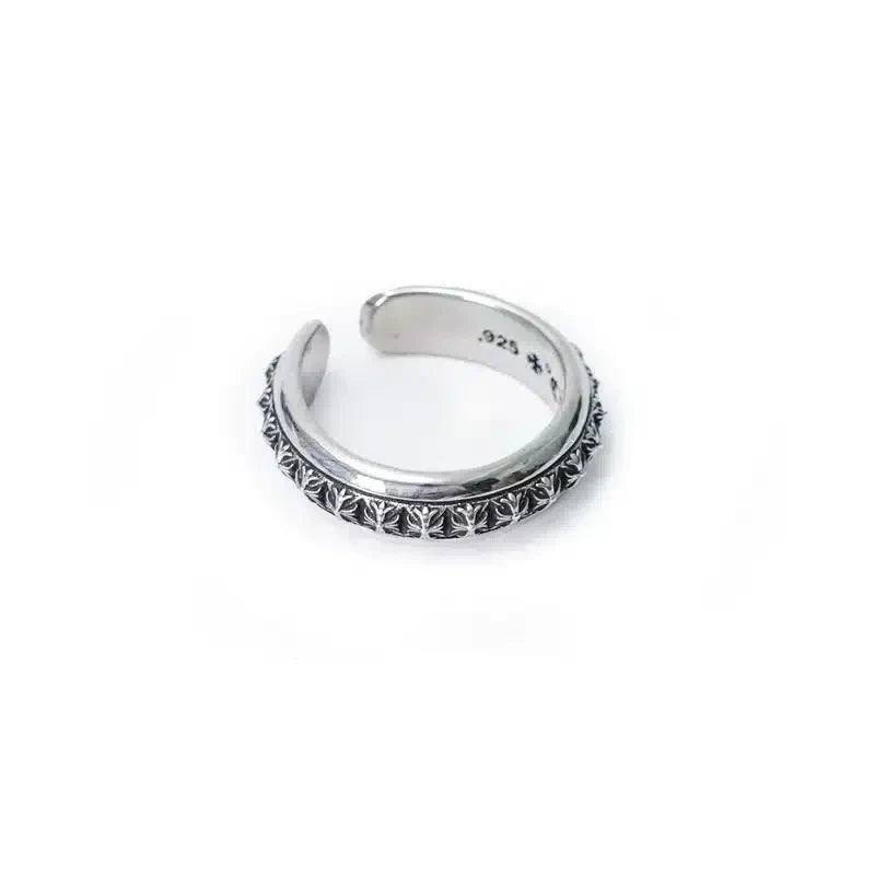 Chrome-Hearts PLUS PYRAMID OPEN BAND RING