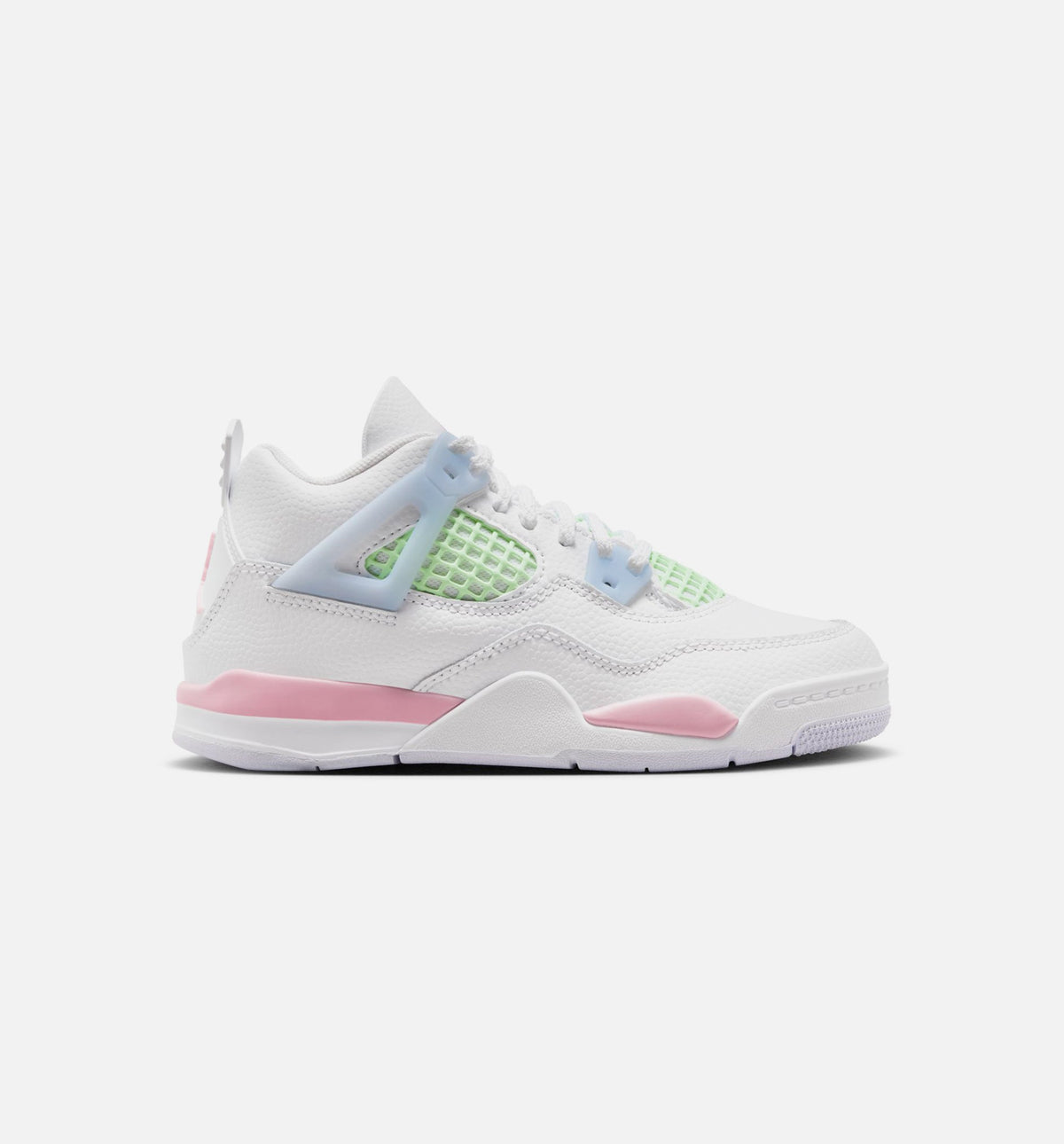 Air Jordan 4 Retro Medium Soft Pink Preschool – White/Medium Soft Pink/Half Blue