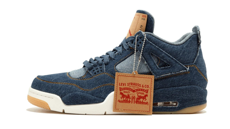 Levi's x Air Jordan 4 Retro NRG – Limited Denim Collab Sneaker with Distressed Details & Reversible Tongue