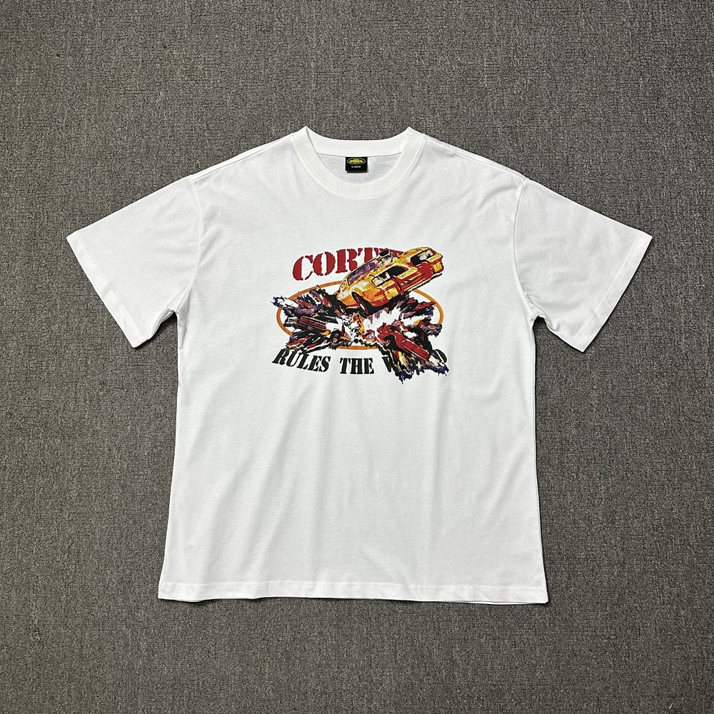 2026 New Corteiz Graphic Print Tee Loose Casual Streetwear T-Shirt