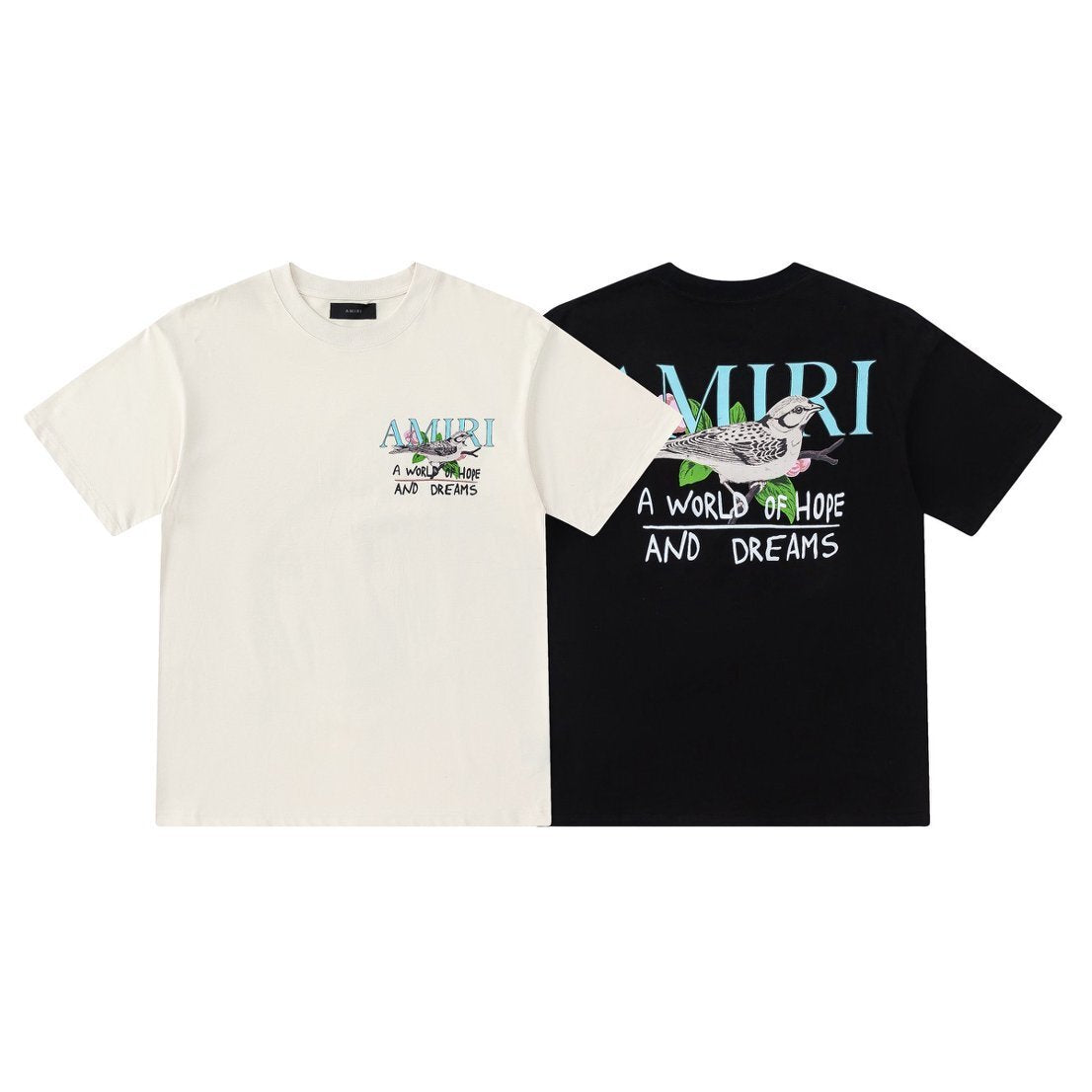 Amiri Club Letter Graphic Crew Neck T-Shirt Unisex