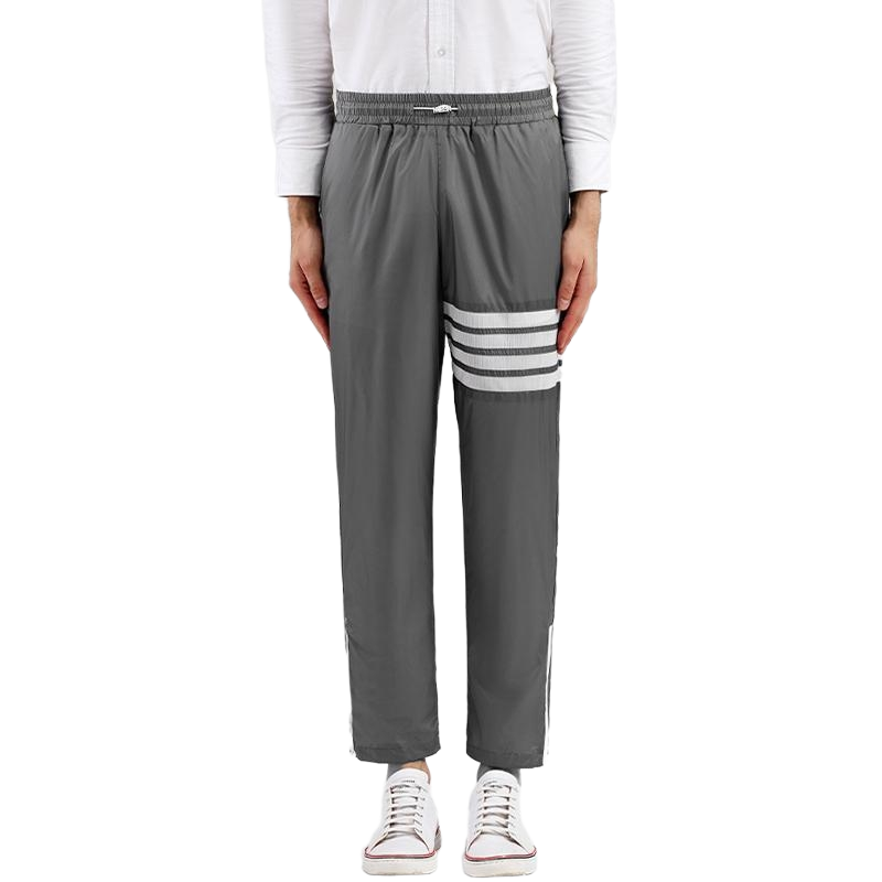 Thom Browne Style Side zip track pants with Signature Four-Bar Detail