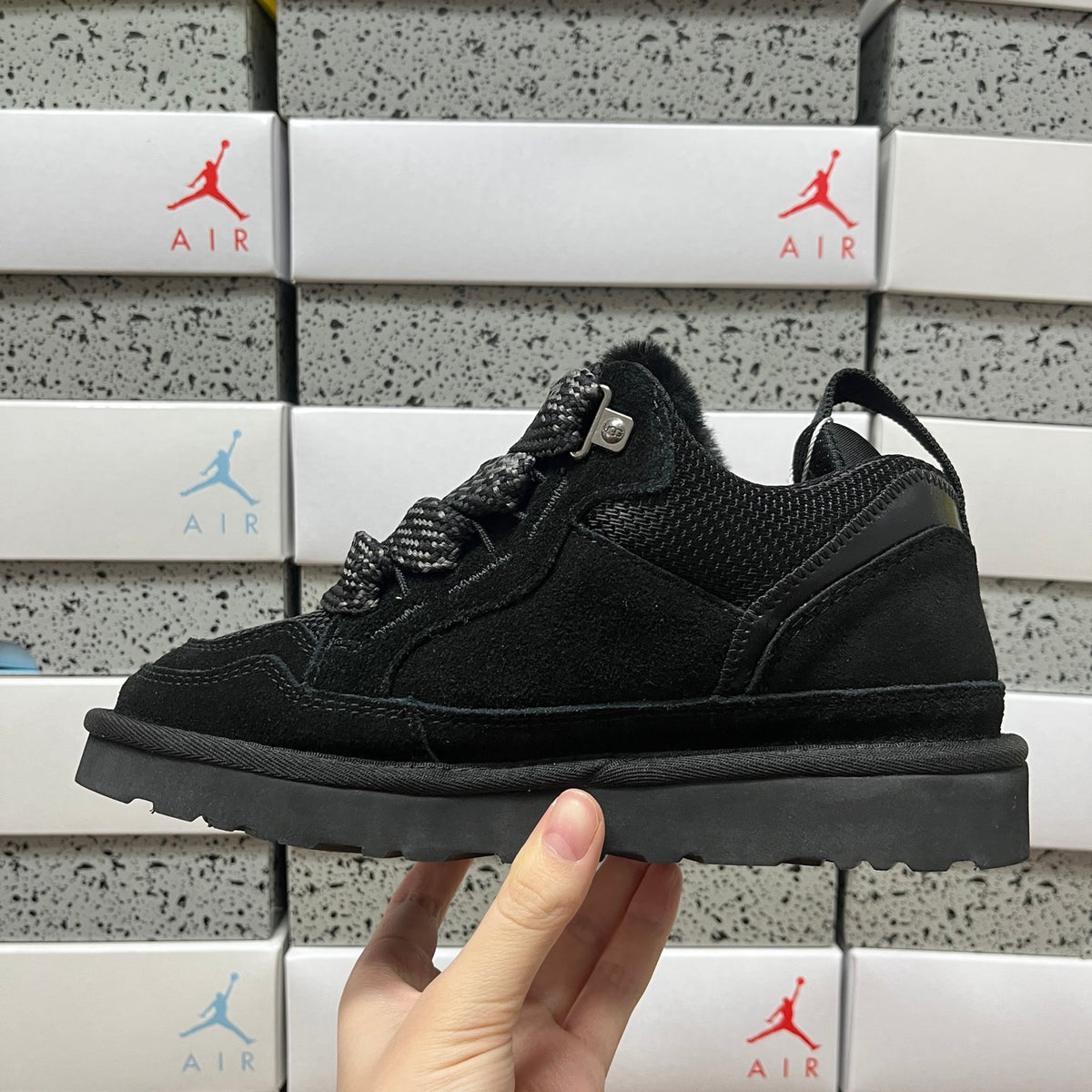 UGG Kallen Lace-Up Sneaker Boot – Black