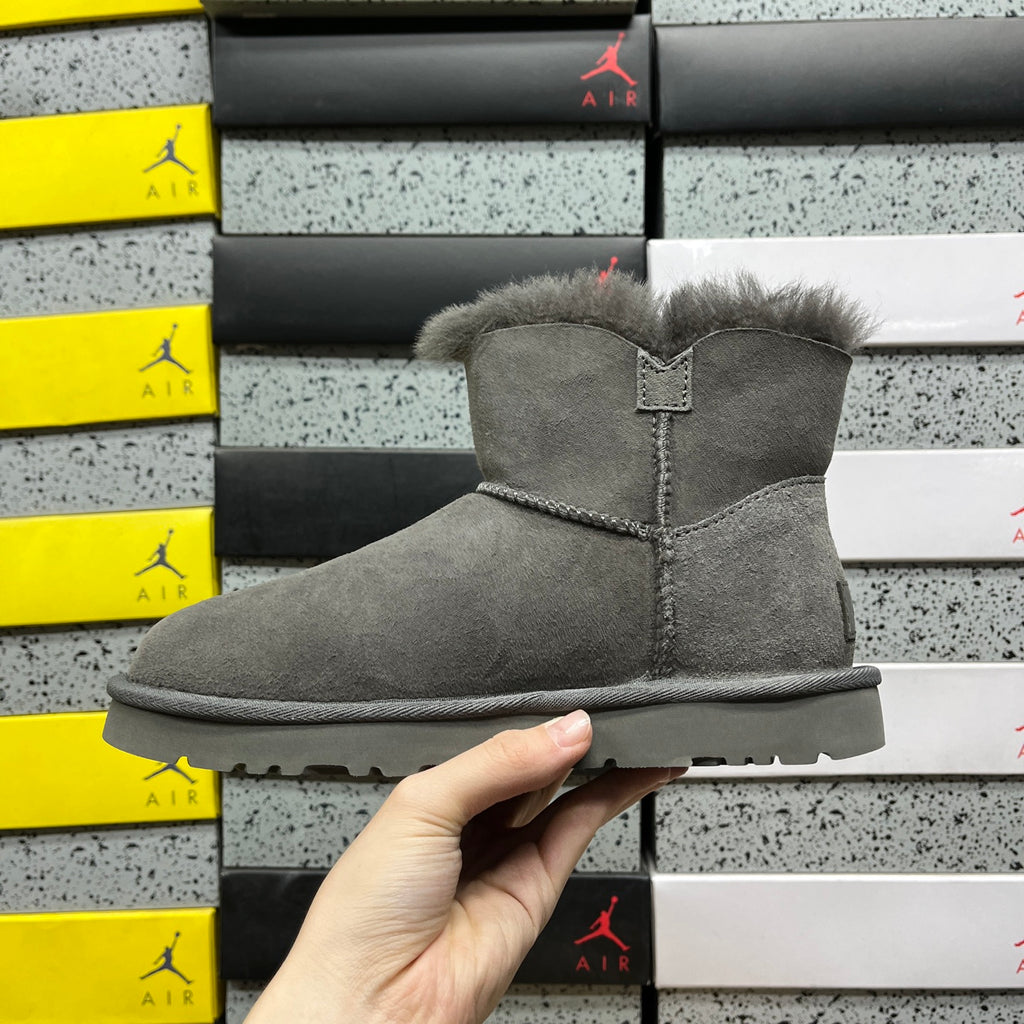 UGG Mini Bailey Button II Boot – Charcoal Grey