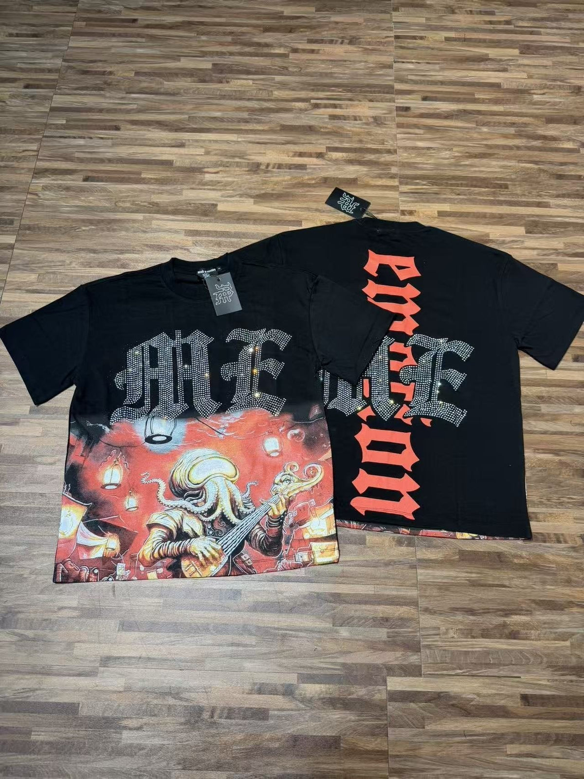 MIXED EMOTION Octopus Graphic Short-Sleeve T-Shirt