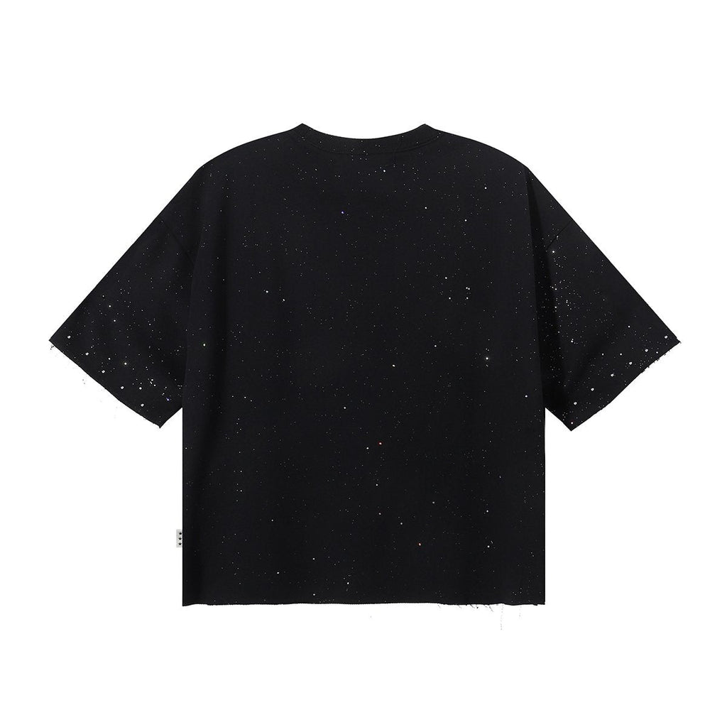 BKYS Revival Rhinestone Graphic Cropped T-Shirt