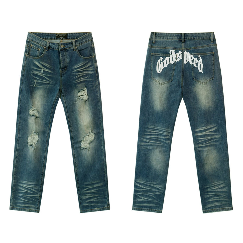 Godspeed Washed Distressed Jeans