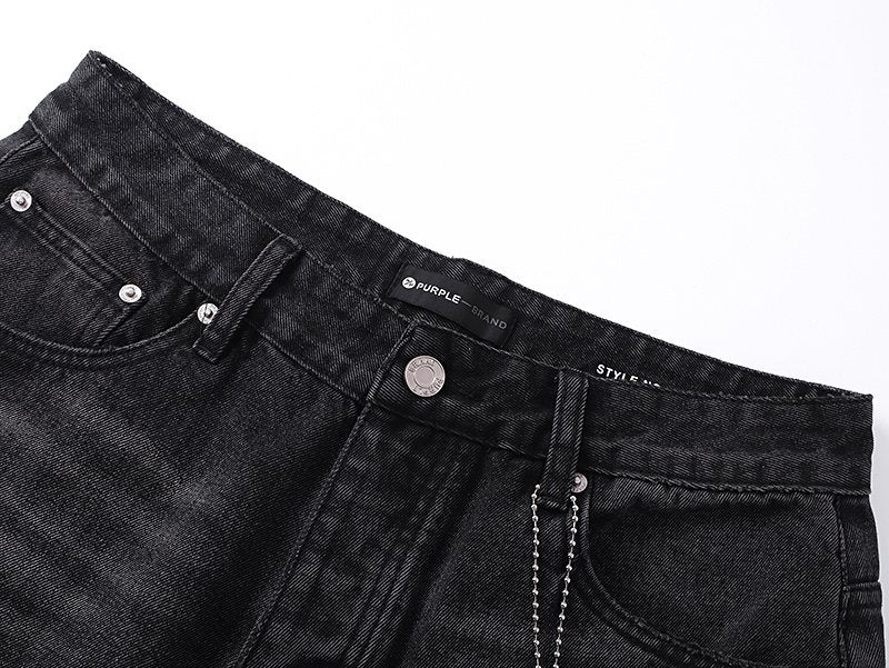 Purple Brand PU813 Washed Black Distressed Jeans