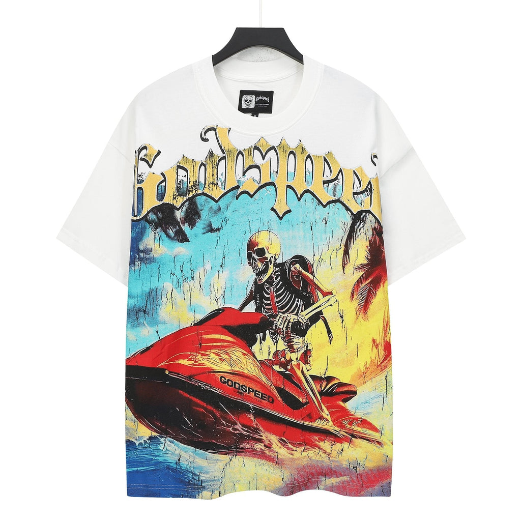 Godspeed Skeleton Jet-Ski Graphic T-Shirt
