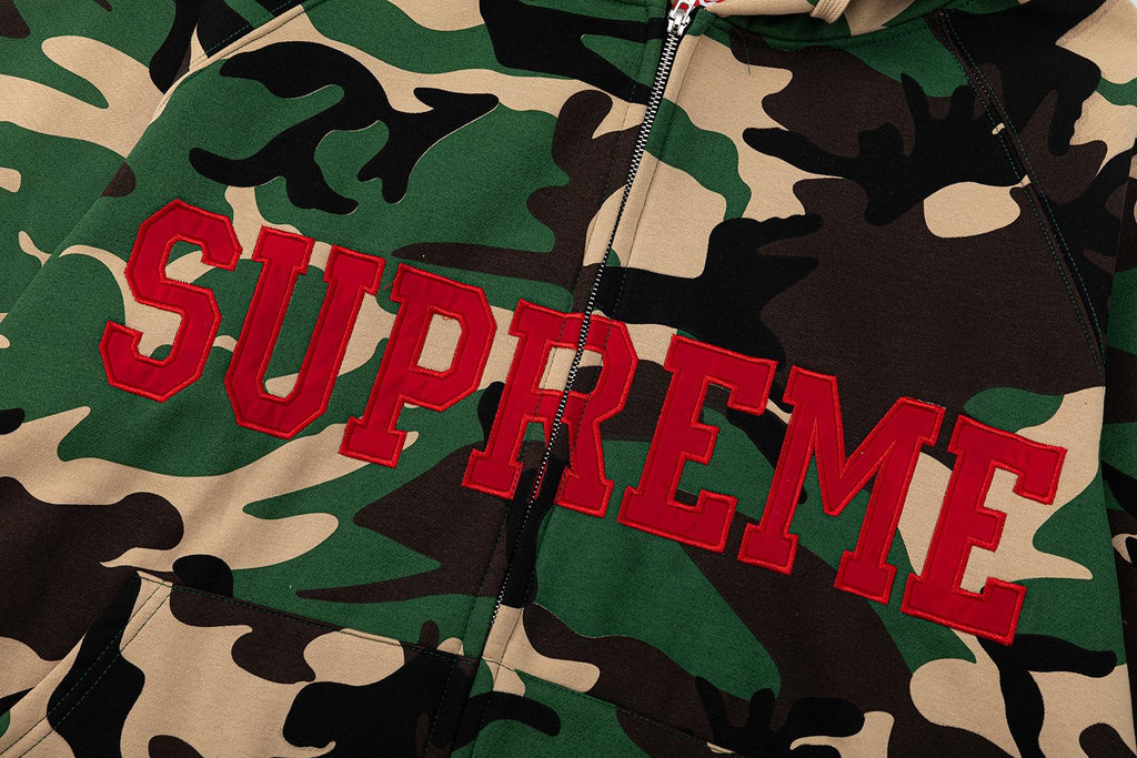 Supreme Green Camo Zip Hoodie