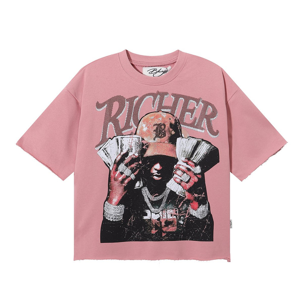 BKYS Revival Rhinestone Terry Cropped T-Shirt