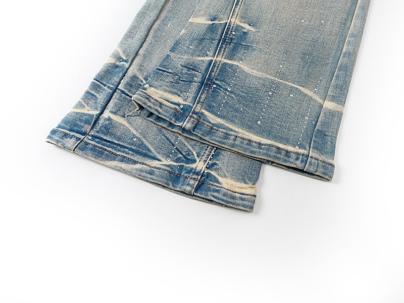 VALABASAS Light Blue Embellished Flare Jeans