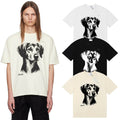 Rhude T-shirts Fox Hound Cotton Casual Short Sleeve Men and Women
