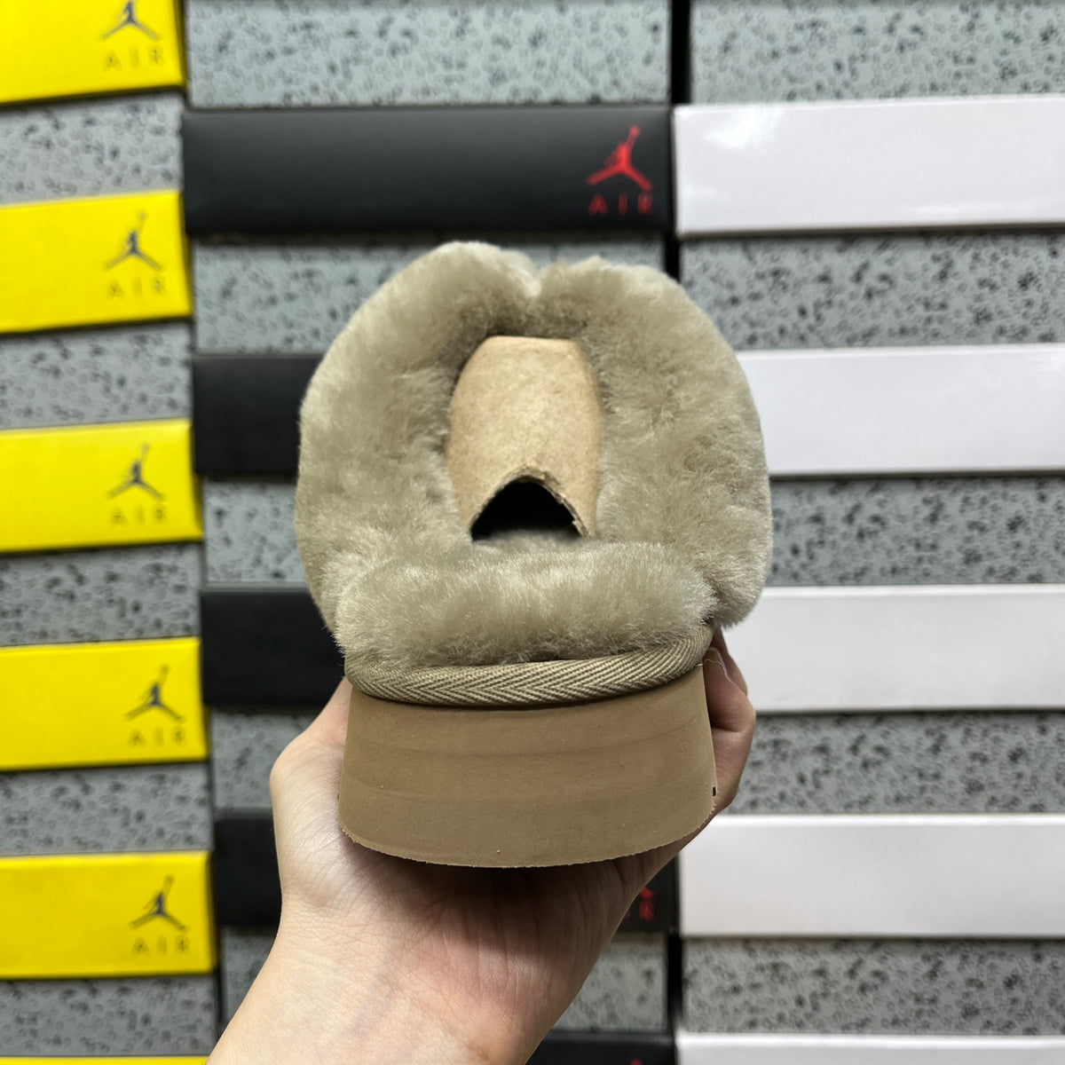 UGG Shearling Platform Clog – Sage