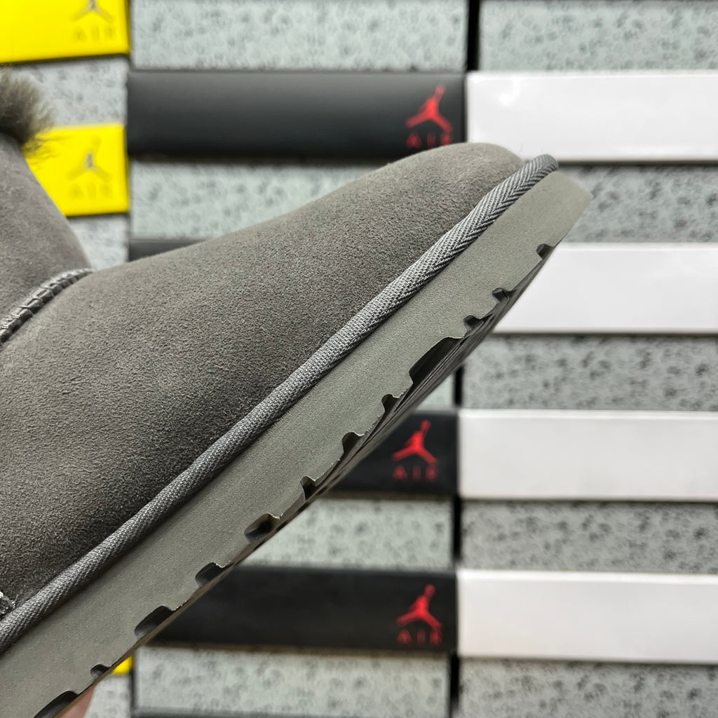 UGG Mini Bailey Button II Boot – Charcoal Grey