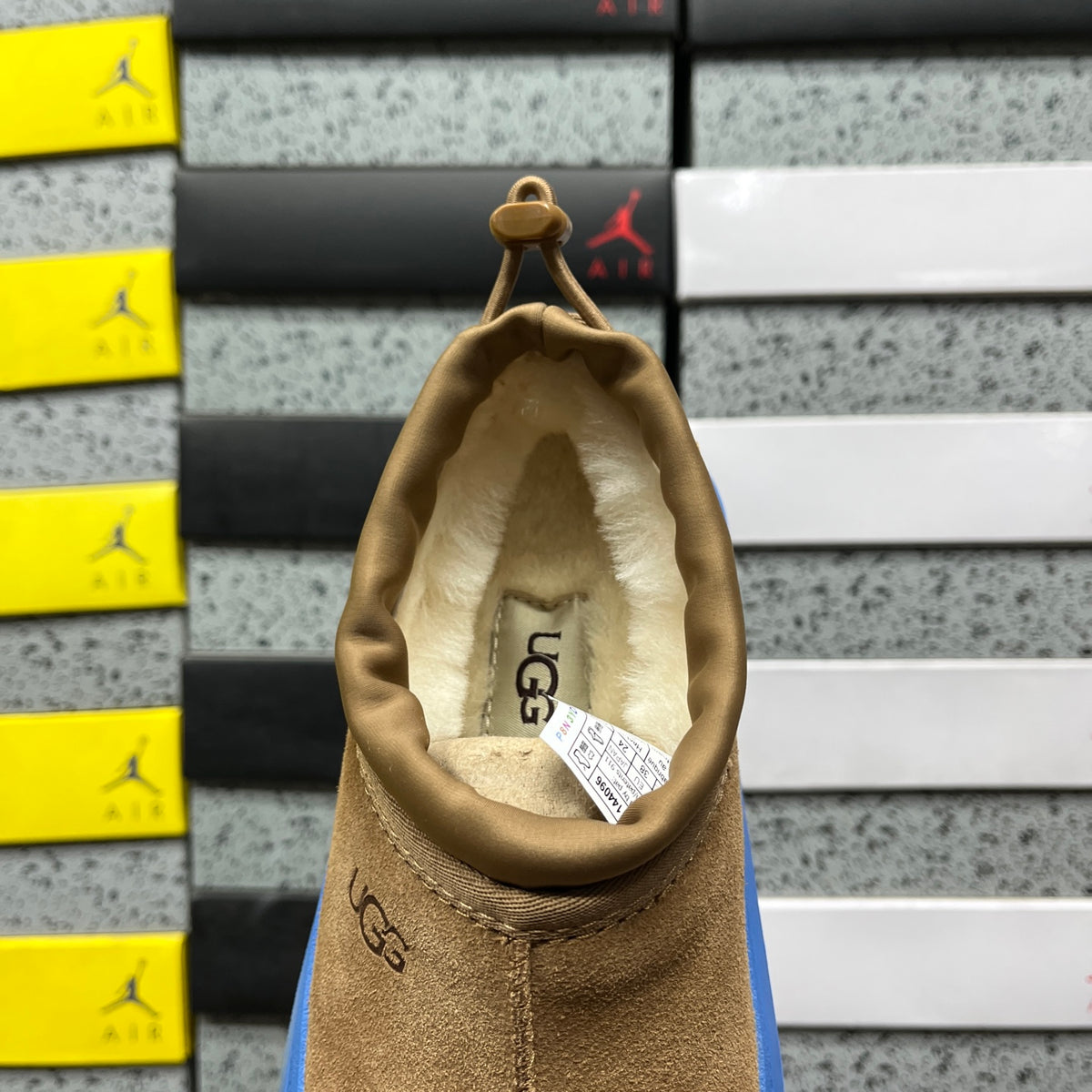 UGG Tasman Platform Mule – Camel & Blue