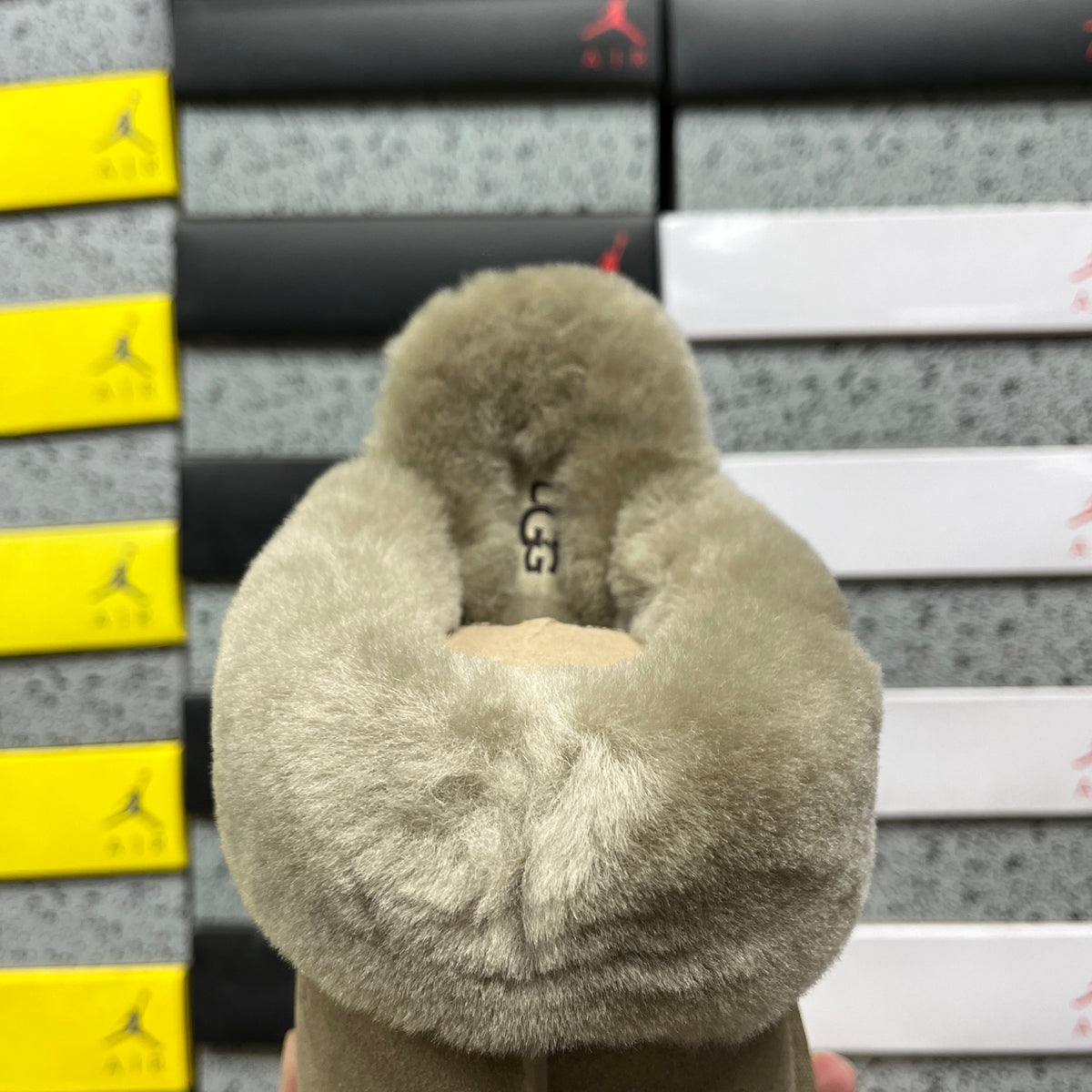 UGG Shearling Platform Clog – Sage