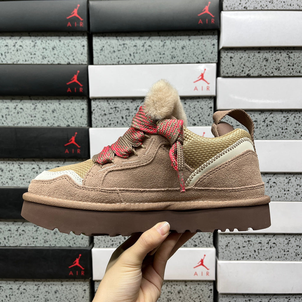 UGG Lowmel Lace-Up Sneaker – Taupe & Pink
