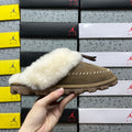 UGG Funkette Shearling Clog – Olive & Cream
