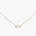 MESSIKA MOVE UNO PAVED SILVER DIAMOND NECKLACE