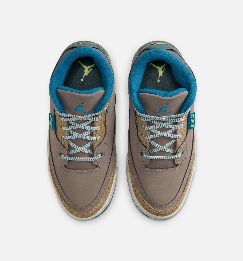 Air Jordan 3 Retro Olive Grey Preschool Lifestyle Shoes - Olive Grey/Abyss Green/Khaki/Sea Glass