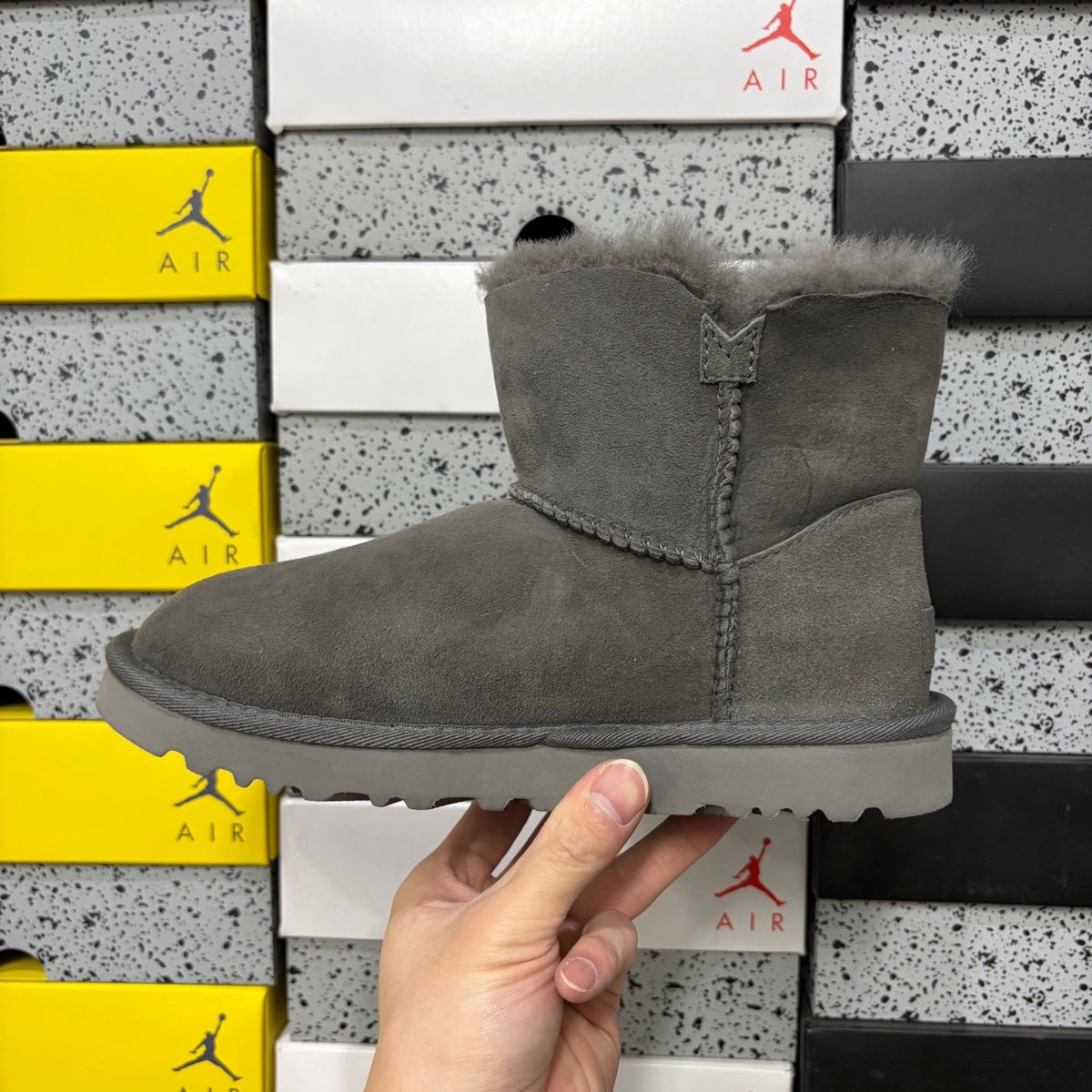 UGG Bailey Button Mini Boot – Grey