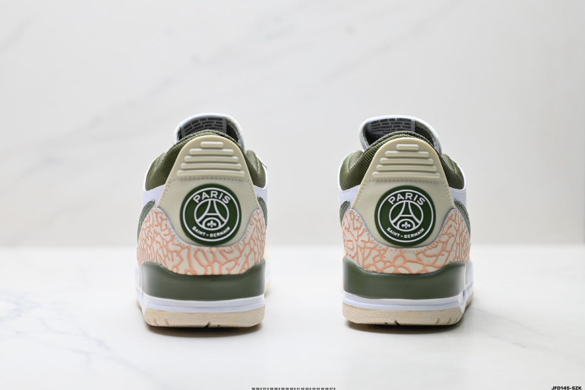 Jordan Legacy 312 Low White Sand Olive Green Sneakers
