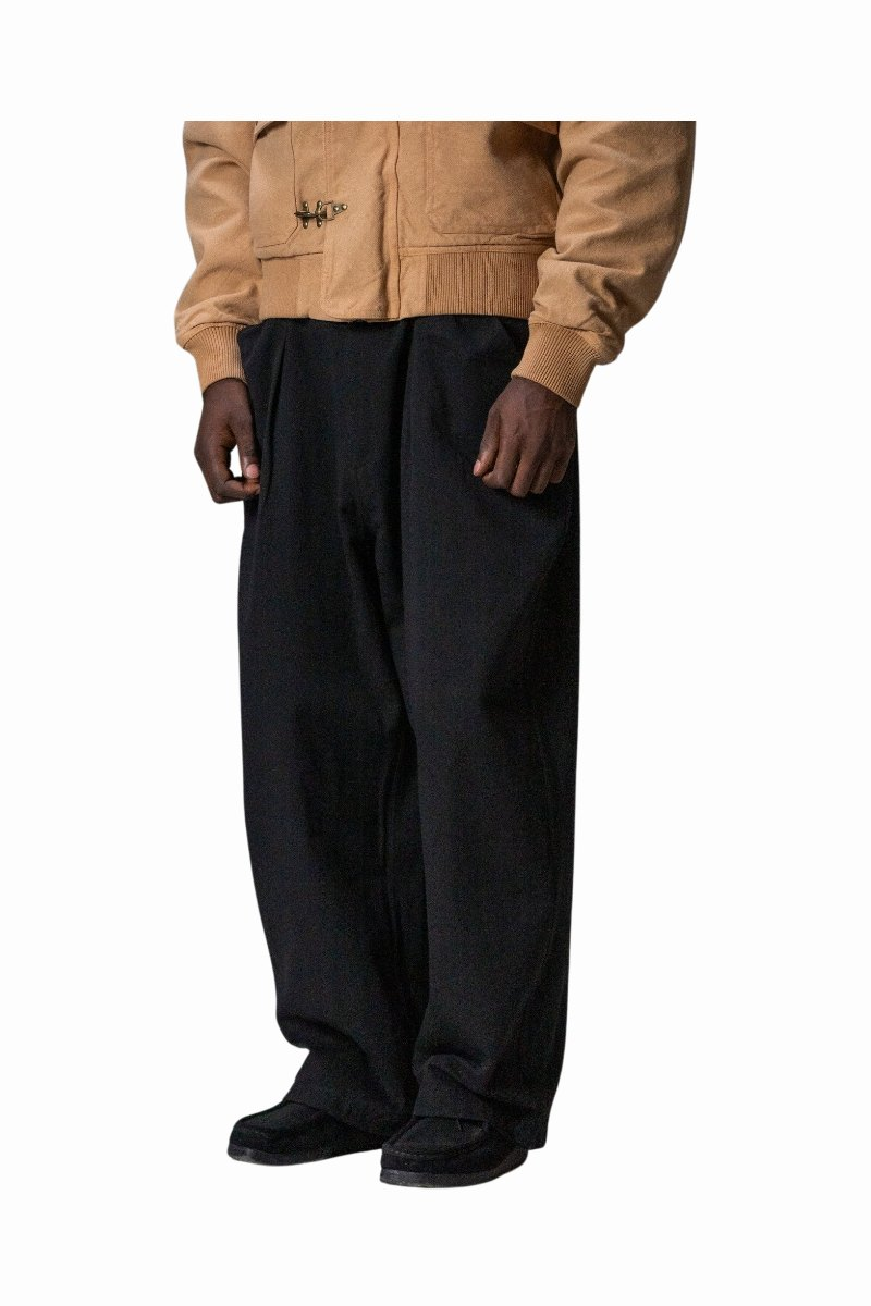 JACKER PLEATED BAGGY PANT Black