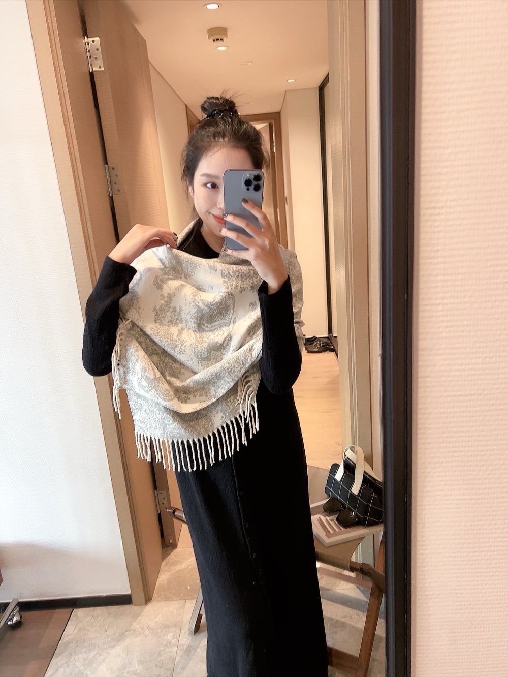 Dior Animal Toile Fringed Scarf