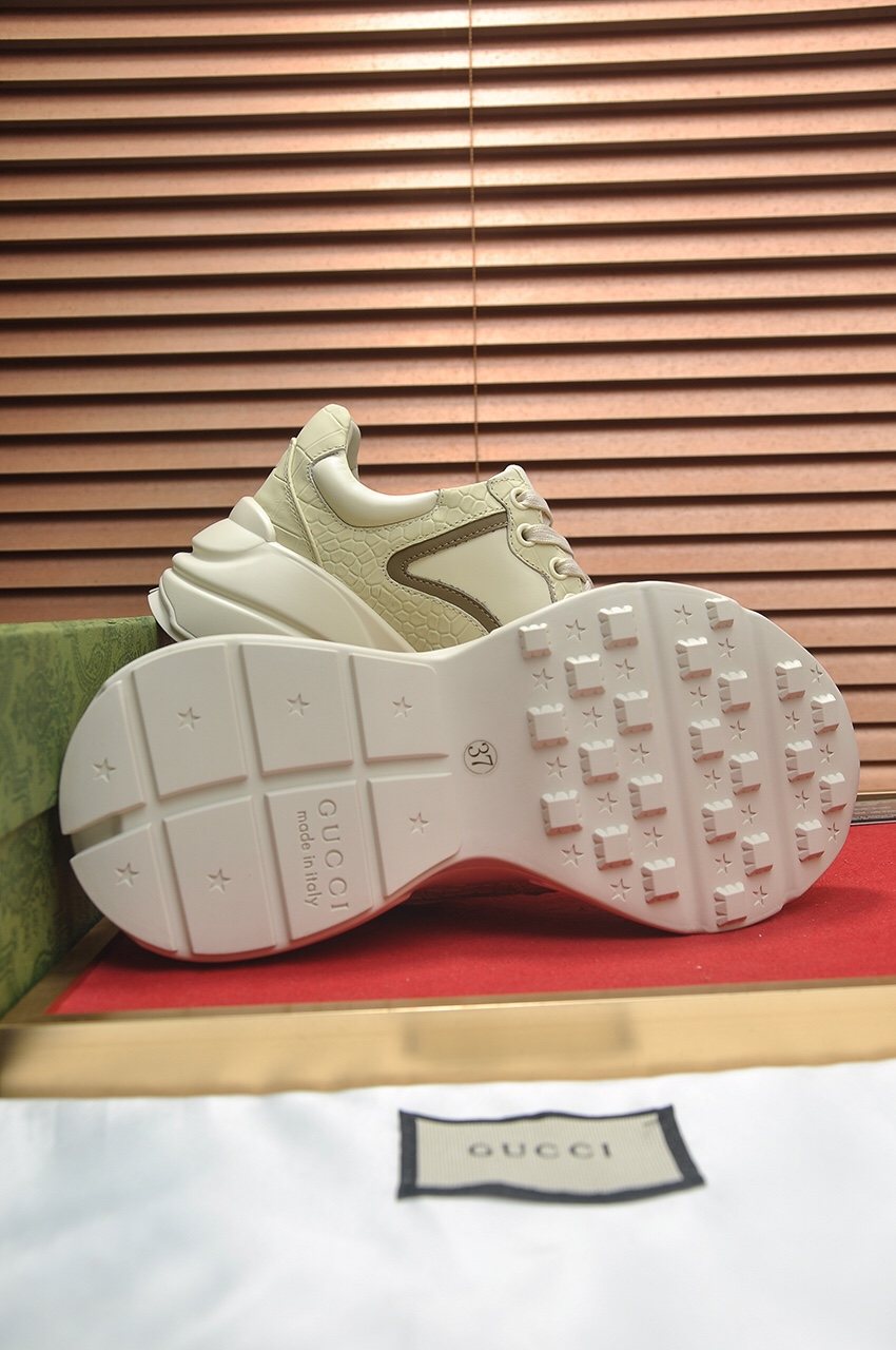 Gucci Cream Taupe Chunky Sneakers