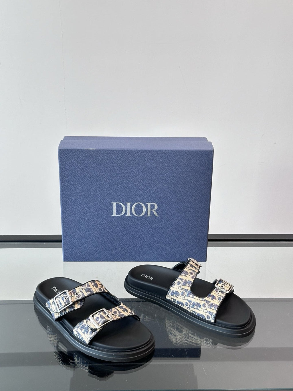 Dior Men's Double-Strap Slide Sandals