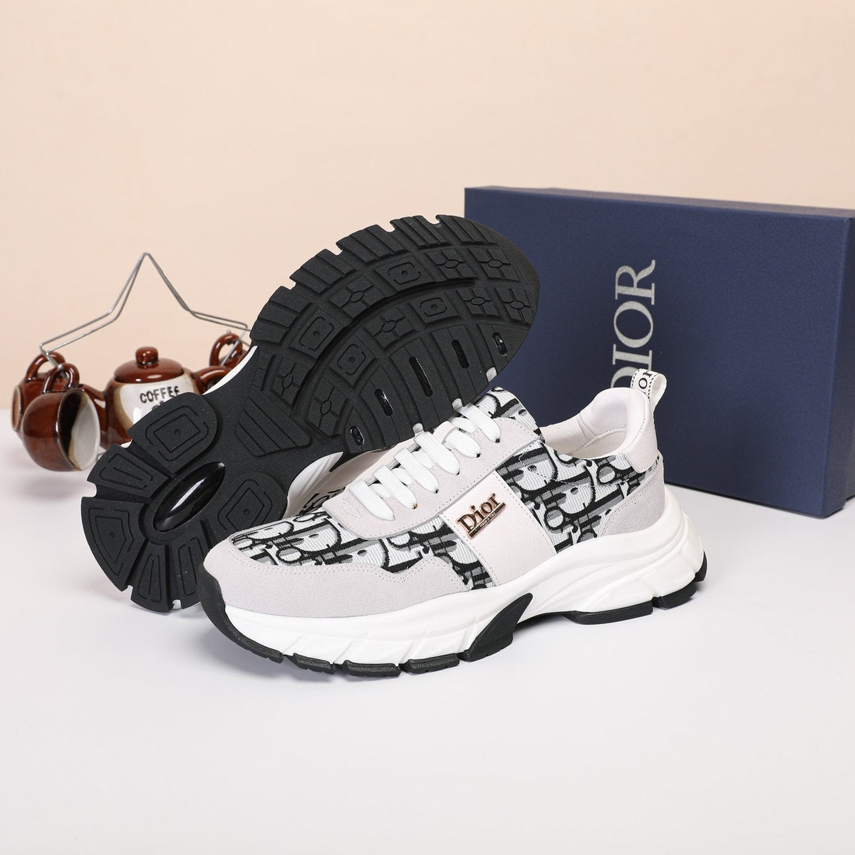 Dior Patterned Low-Top Sneakers