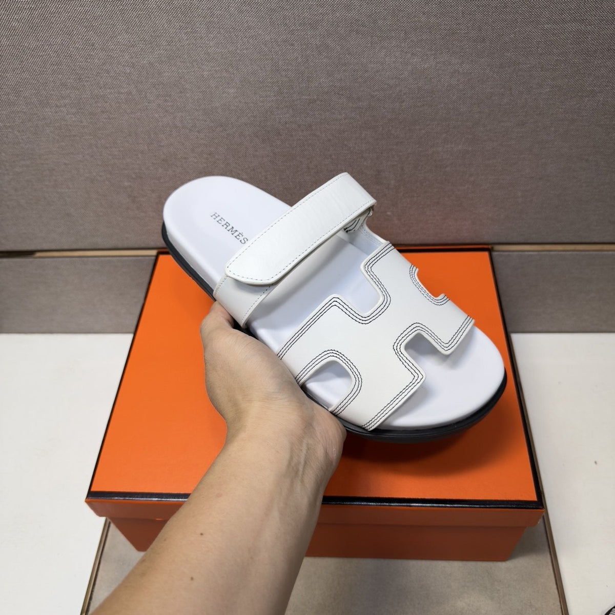 Hermès Cutout Slide Sandals
