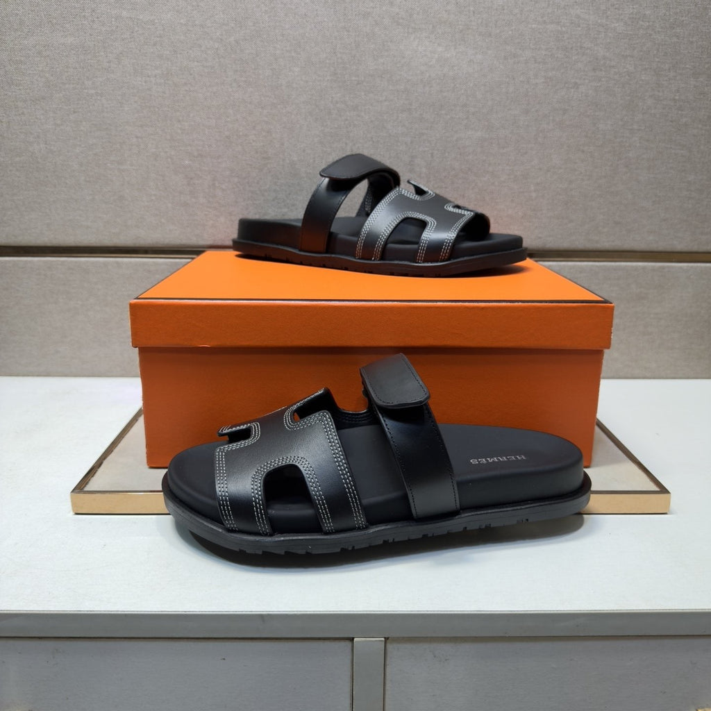 Hermès Cutout Slide Sandals