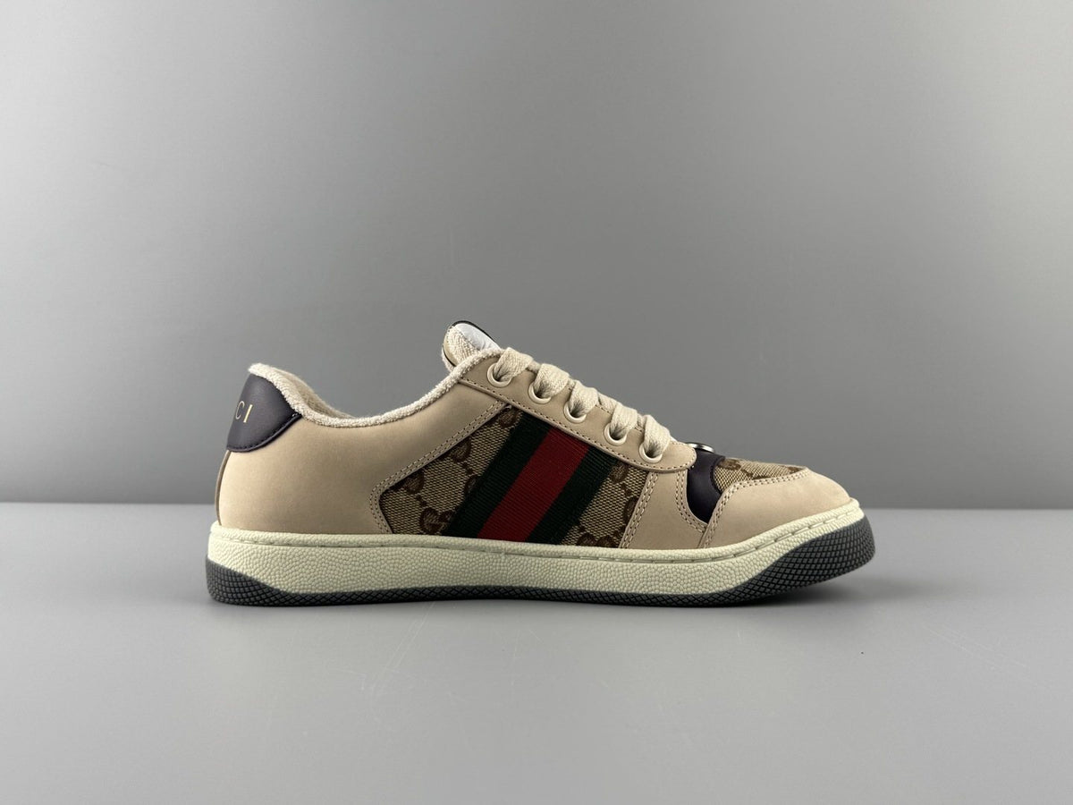 Gucci Beige Web Stripe Sneakers