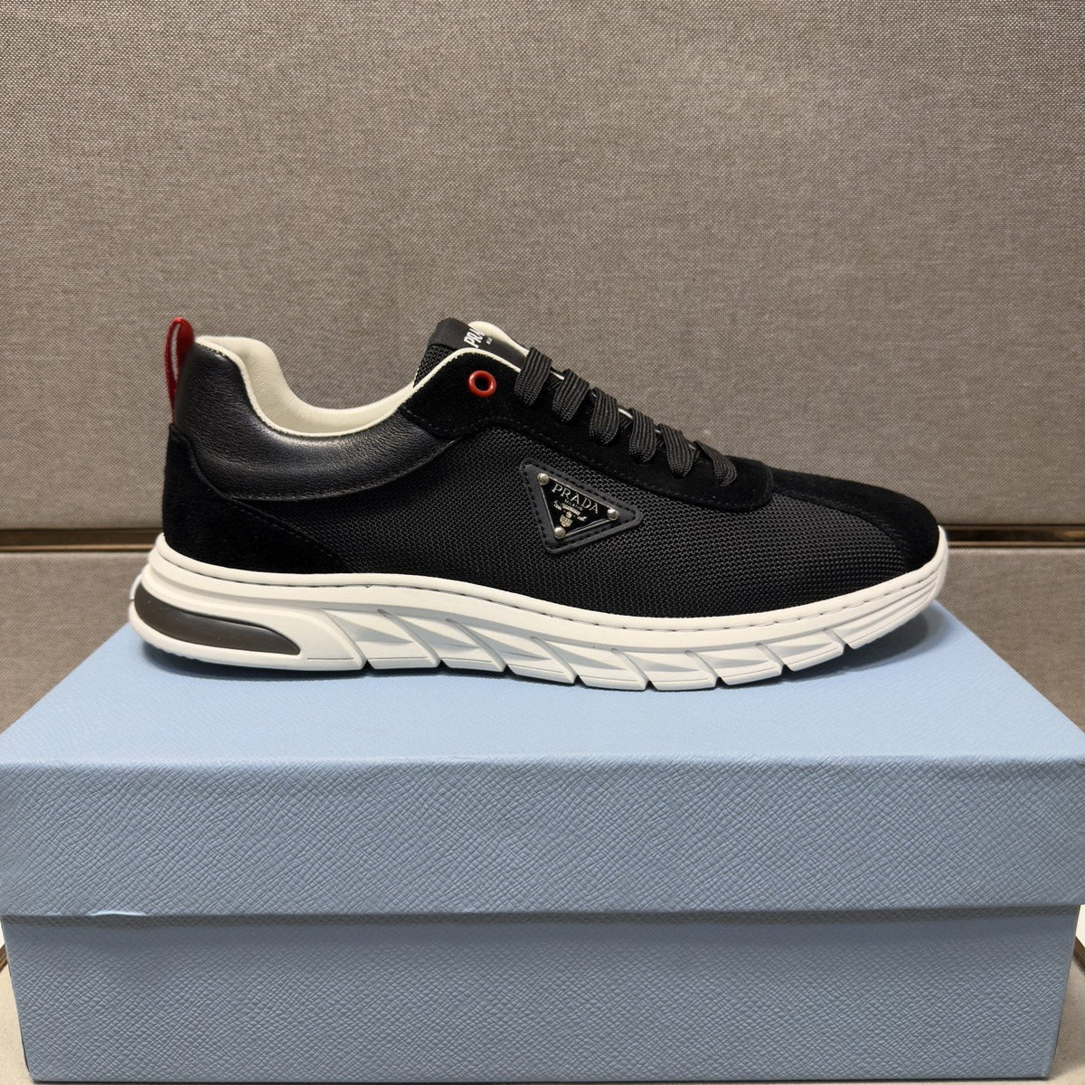 Prada Paneled Low-Top Sneakers