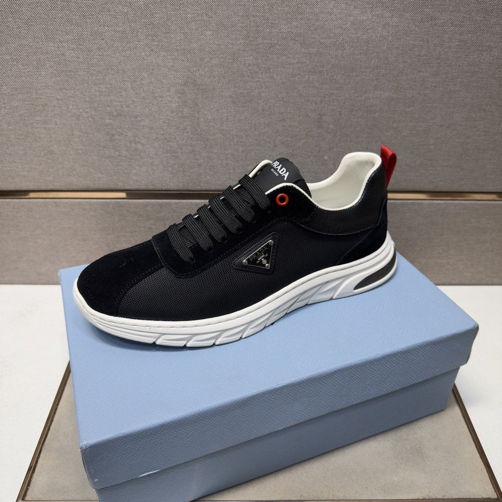 Prada Paneled Low-Top Sneakers