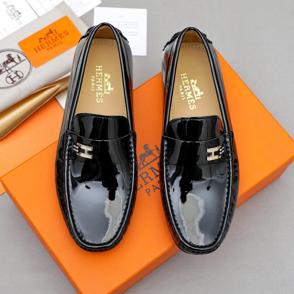Hermès H-Hardware Slip-On Loafers