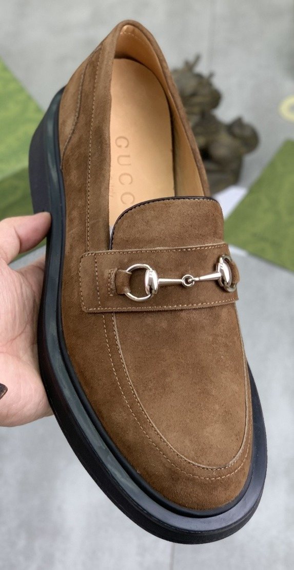 Gucci Men's Metal-Bit Loafers