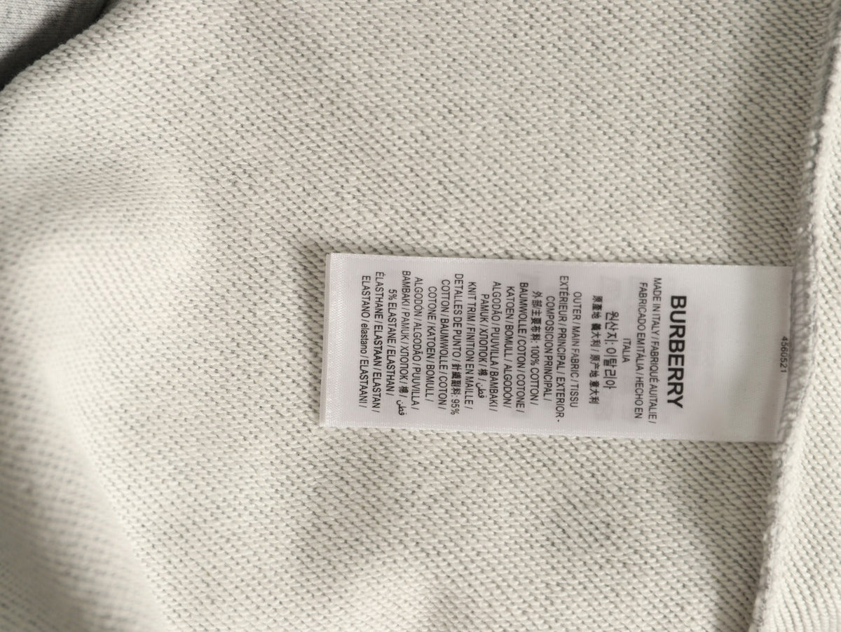 Burberry Logo-Detail Check-Panel Hooded Zip Jacket - Light Gray
