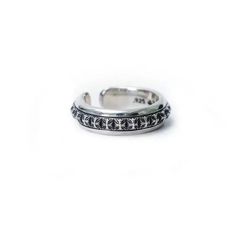 Chrome-Hearts PLUS PYRAMID OPEN BAND RING